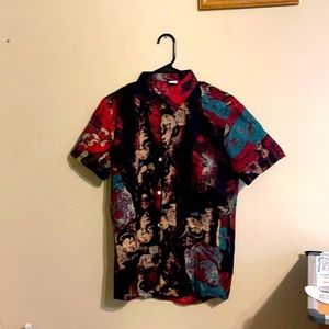 All Over Print Short Sleeve Button Up